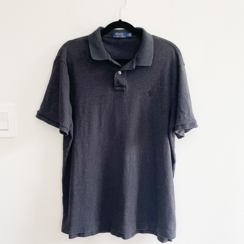Polo Ralph Lauren Short Sleeve Polo Shirt, Dark Charcoal Gray